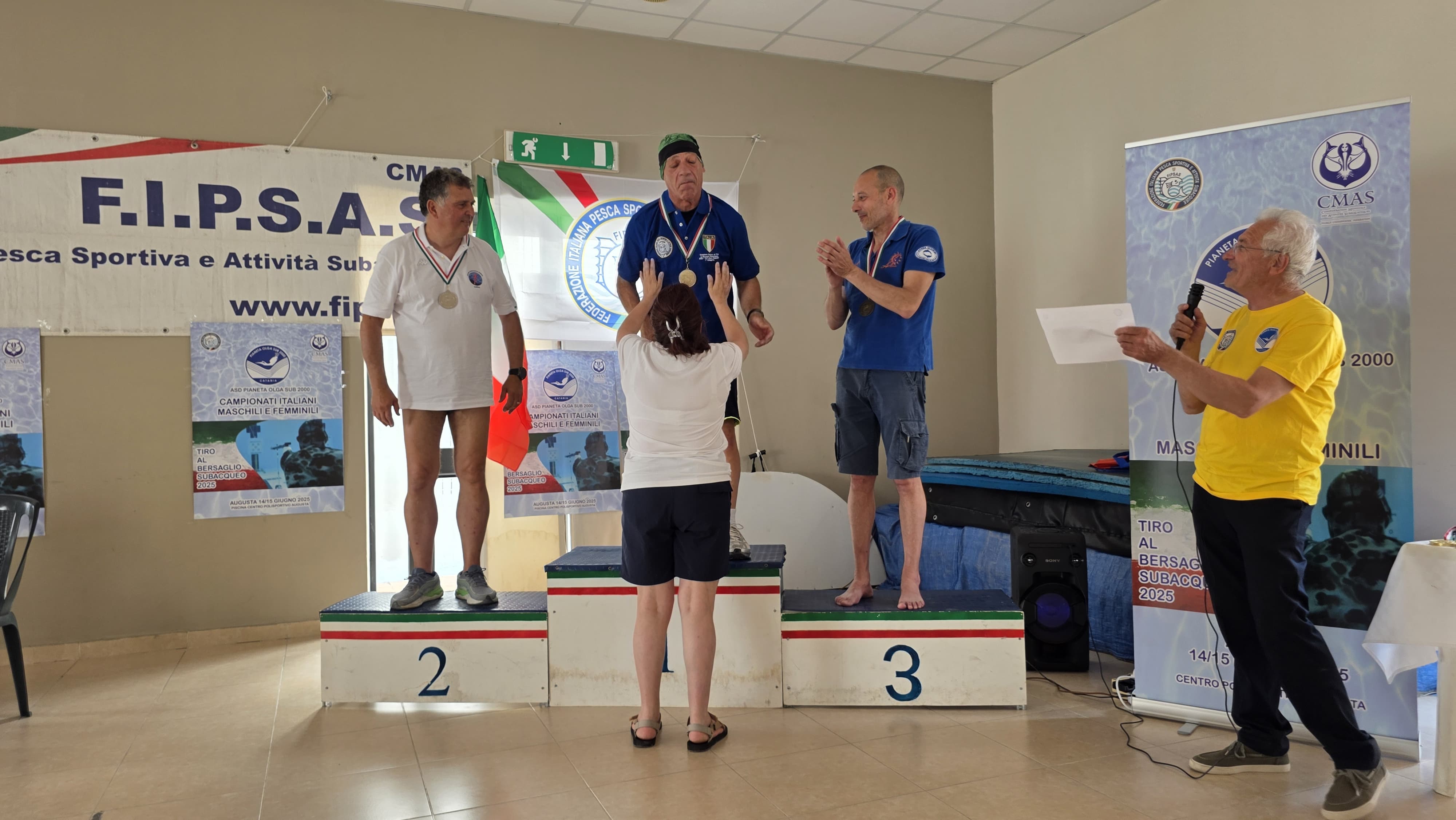 Podio tiro libero 1 categoria maschile